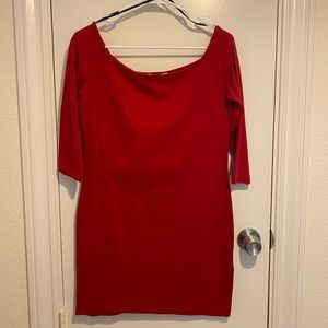 Red bodycon dress